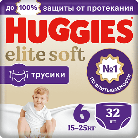 Վարտիք-տակդիրներ «Huggies Elite Soft N5» 12-17կգ, 34 հատ