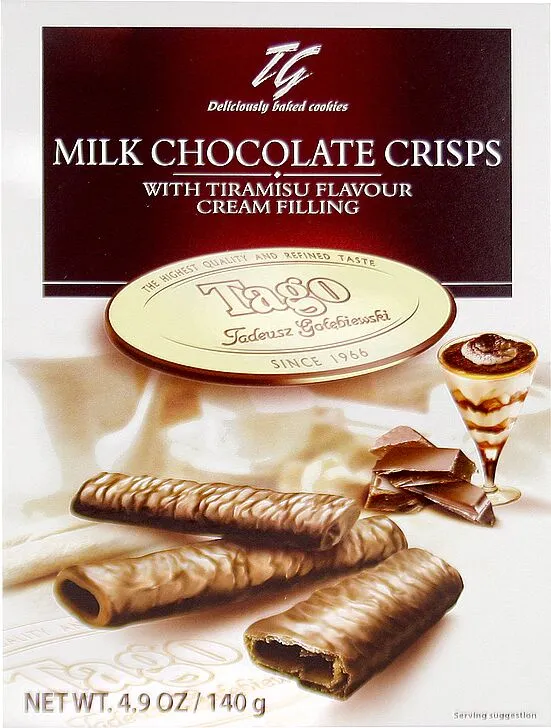 Wafer rolls with tiramisu filling "Tago" 140g