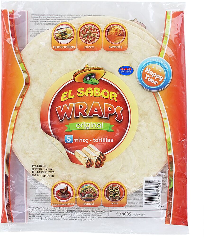 Tortillas "El Sabor Wraps" 200g