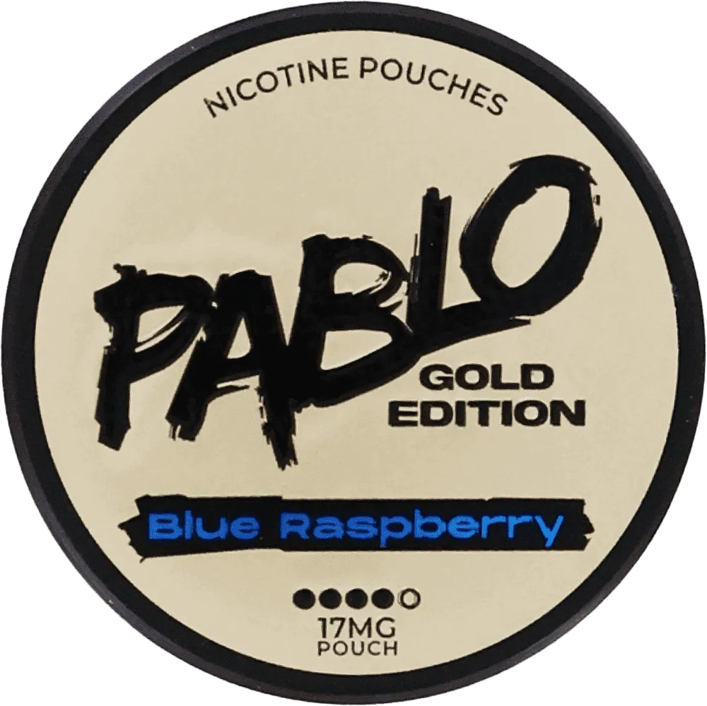 Nicotine raspberry flavored pouches "Pablo Gold Edition Blue Raspberry" 17mg
