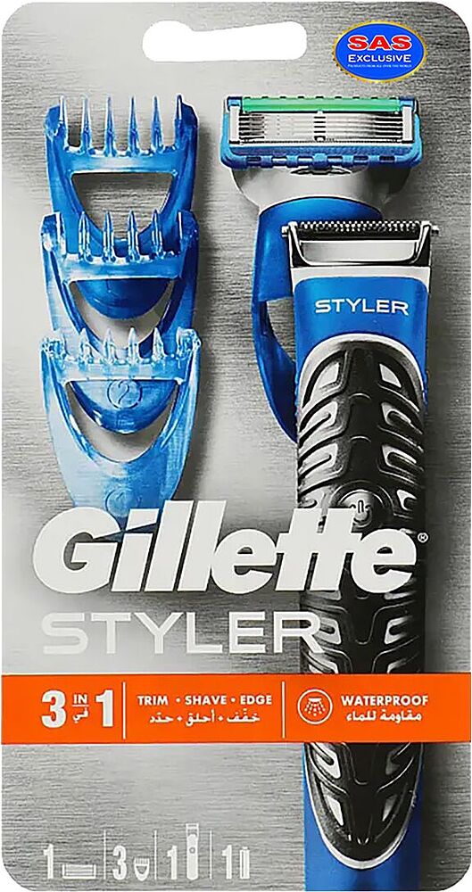 Бритвенный станок "Gillette Styler 3 in 1" 1шт.