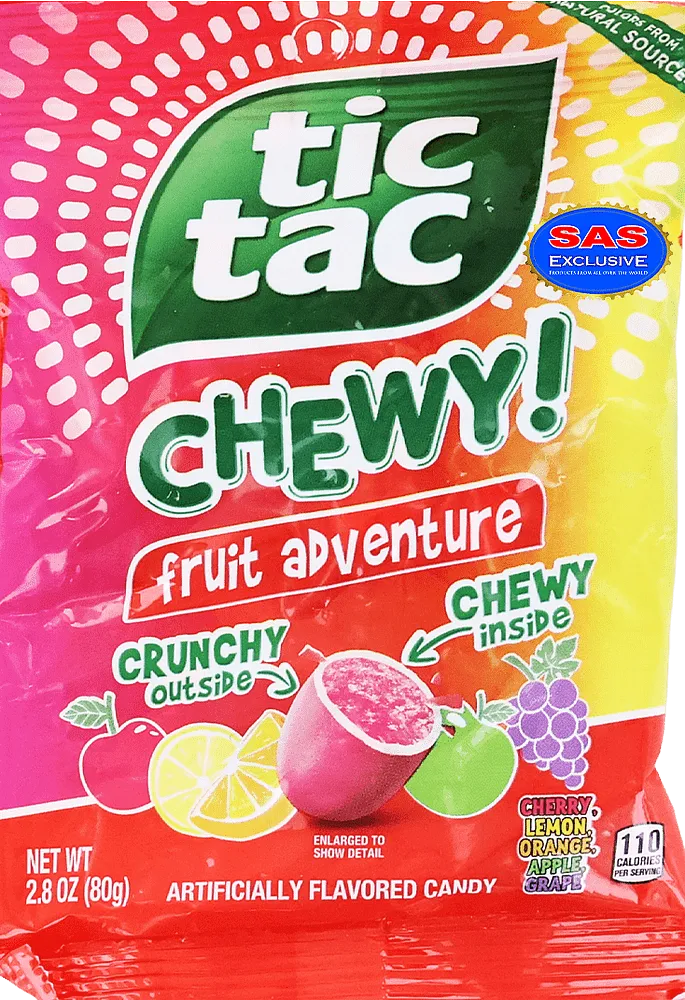 Chewing candy with fruit flavor "Tic Tac Fruit Adventure" 80g
