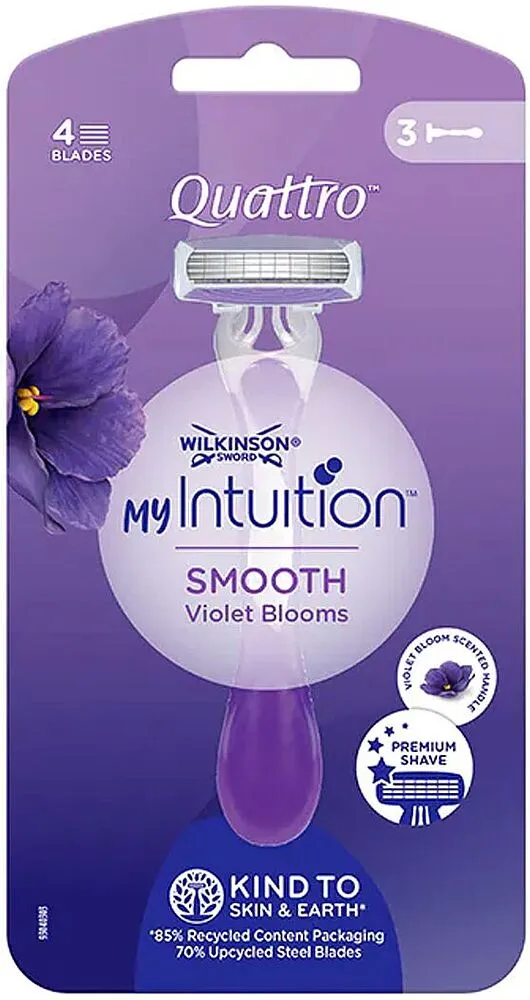 Shaving system "Wilkinson Quattro" 3+1pcs
