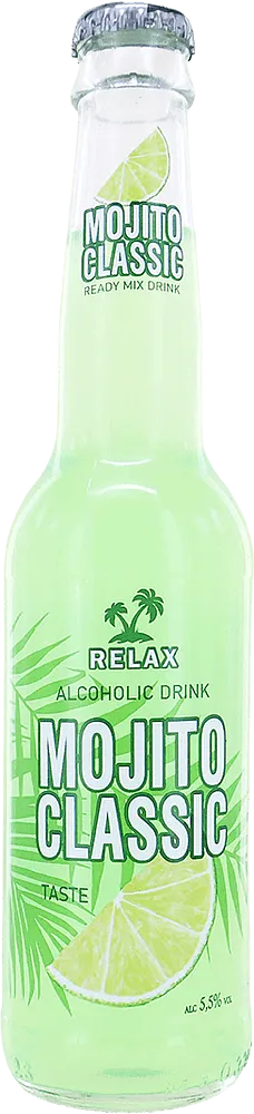 Ըմպելիք ալկոհոլային մոհիտոյի «Relax Mojito Classic» 0․33լ
