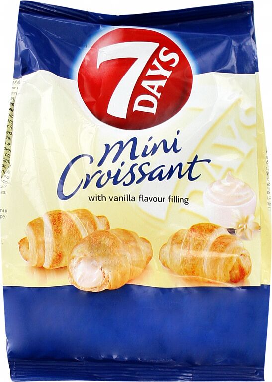 Mini croissant with vanilla filling 