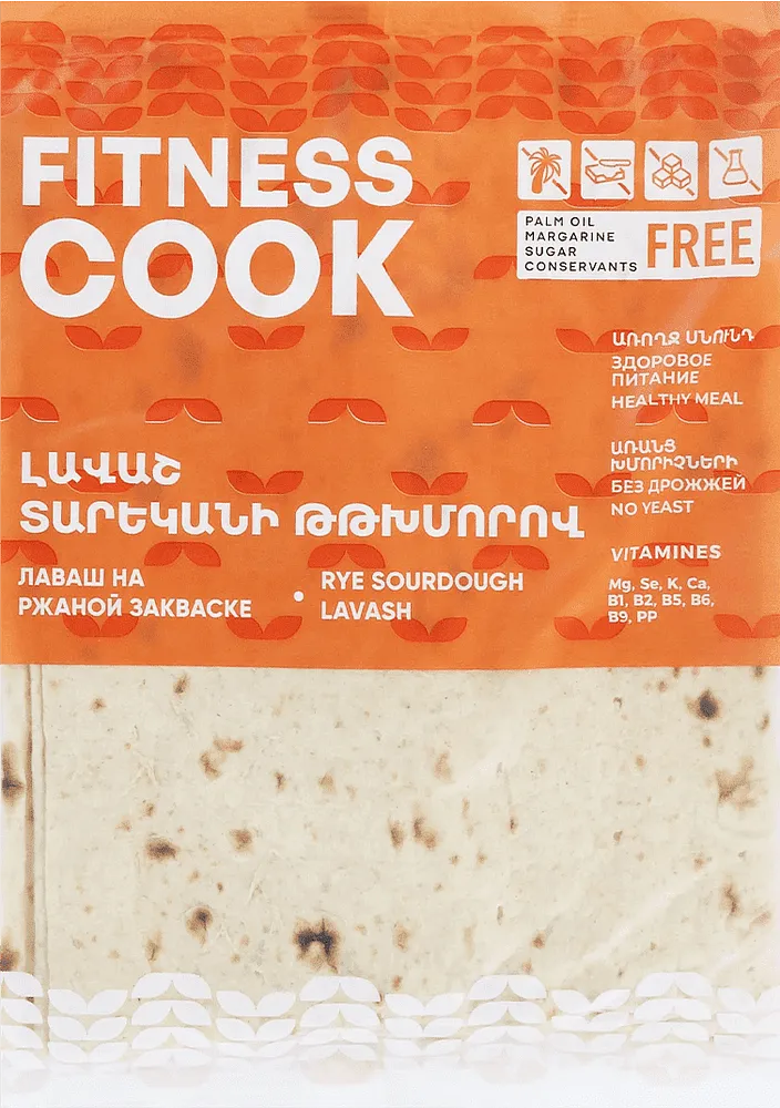 Rye lavash "Fitness Cook" 250g±8g

