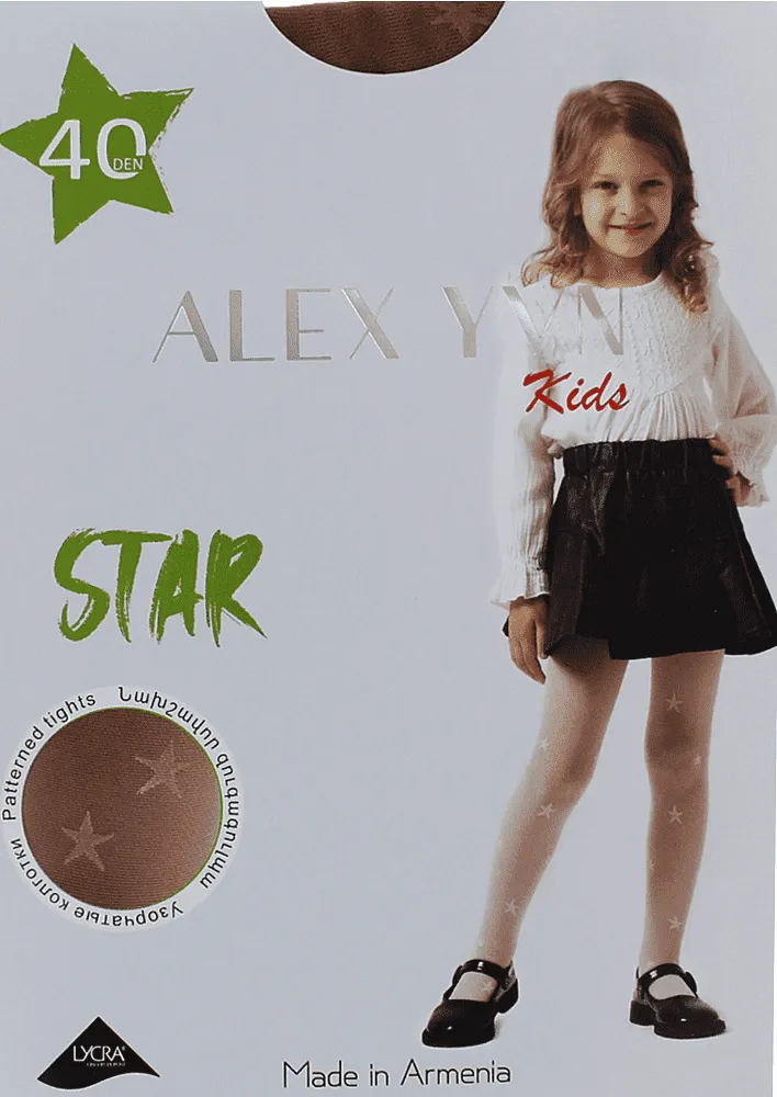 Natural kids tights "Alex YVN Star 40 Den"

