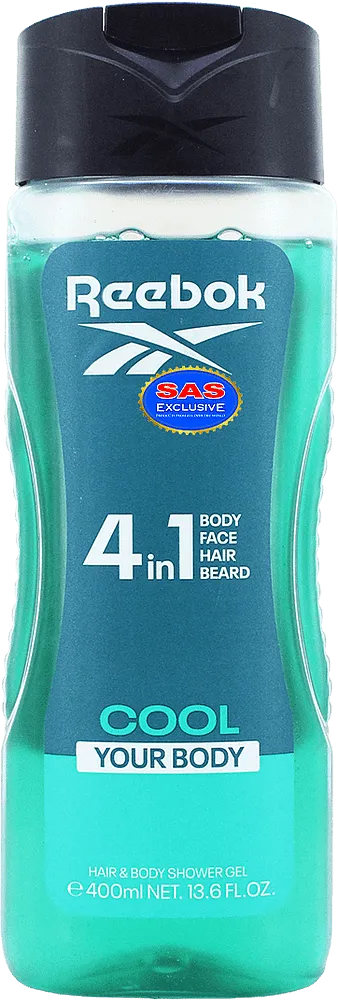 Shower gel "Reebok Cool Your Body 4 in 1" 400ml
