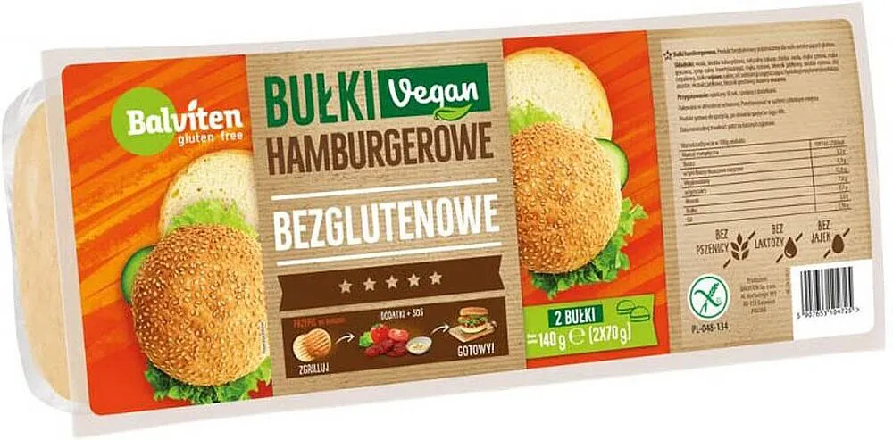 Bread hamburger "Balviten" 2pcs 140g
