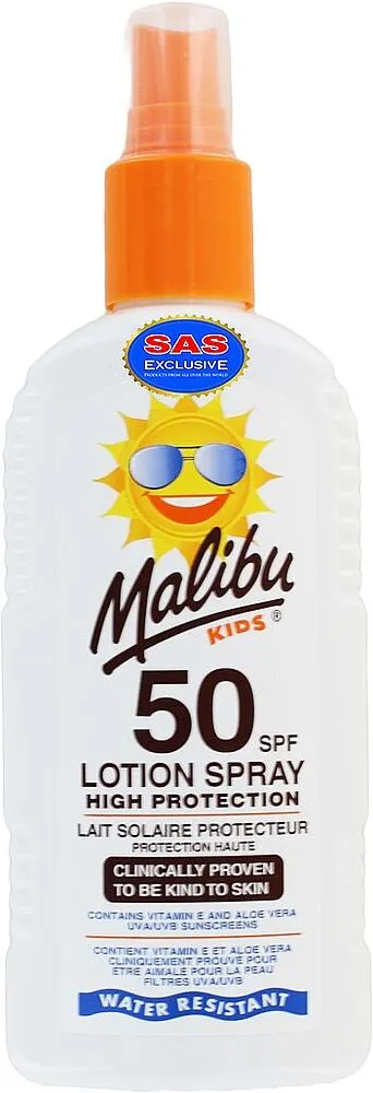 Sunscreen baby lotion "Malibu Kids 50 SPF" 200ml
