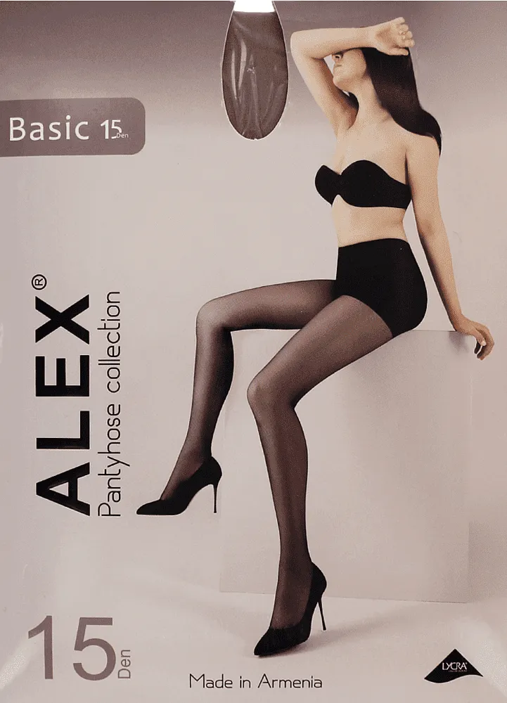 Beige tights "Alex Basic 15 Den N4"
