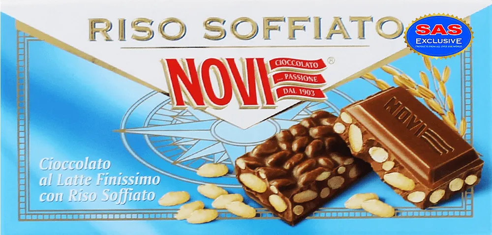 Chocolate bar with puffed rice "Novi Riso Soffiato" 80g
