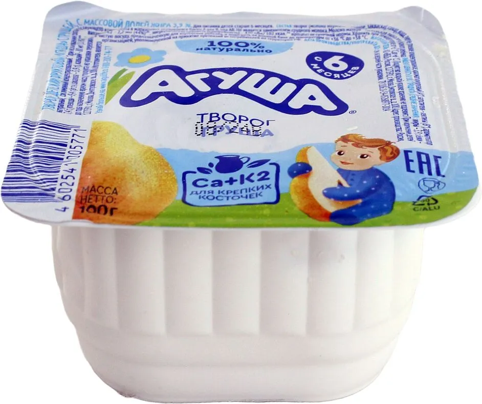 Pear curd "Agusha" 100g