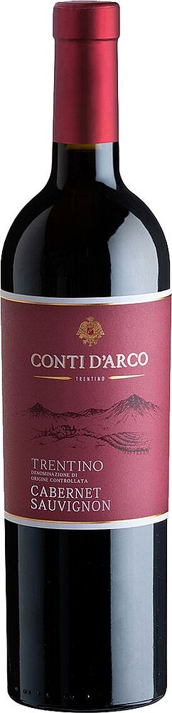 Вино красное "Conti D'arco Trentino Cabernet Sauvignon" 0.75л