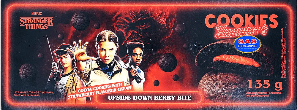 Cookie with strawberry cream "Yummer's Stranger Things" 135g
