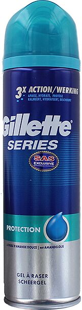Гель для бритья "Gillette Series 3X Action Protection" 200мл