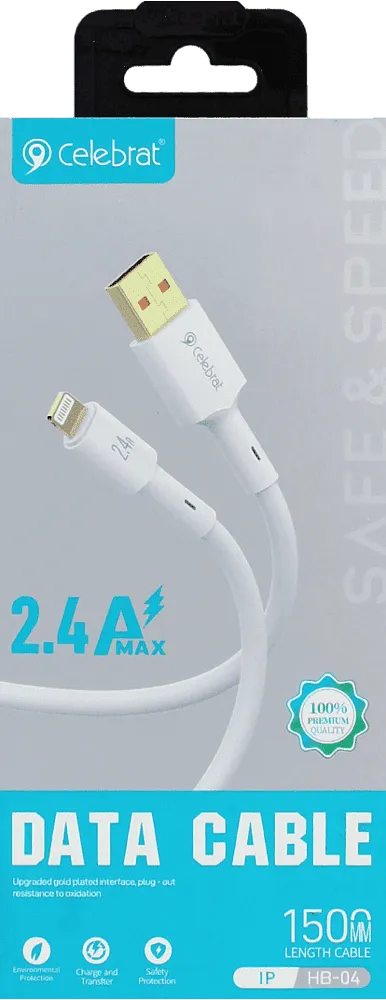 Кабель USB "Celebrat HB-04 2.4A Type-C"