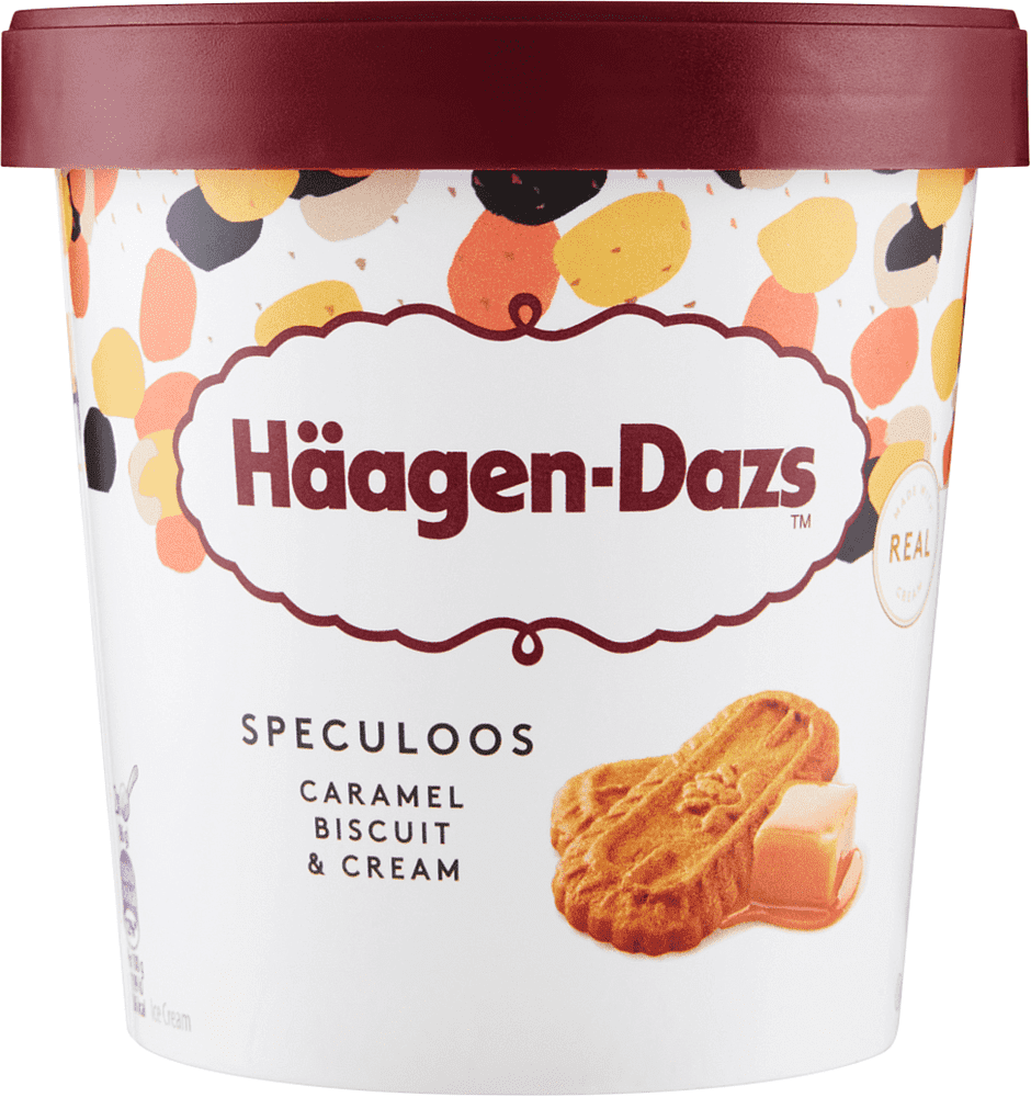 Պաղպաղակ սերուցքային «Haagen-Dazs Caramel Biscuit & Cream» 400գ