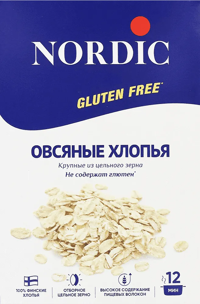 Хлопья овсяные "Nordic Gluten Free" 400г
