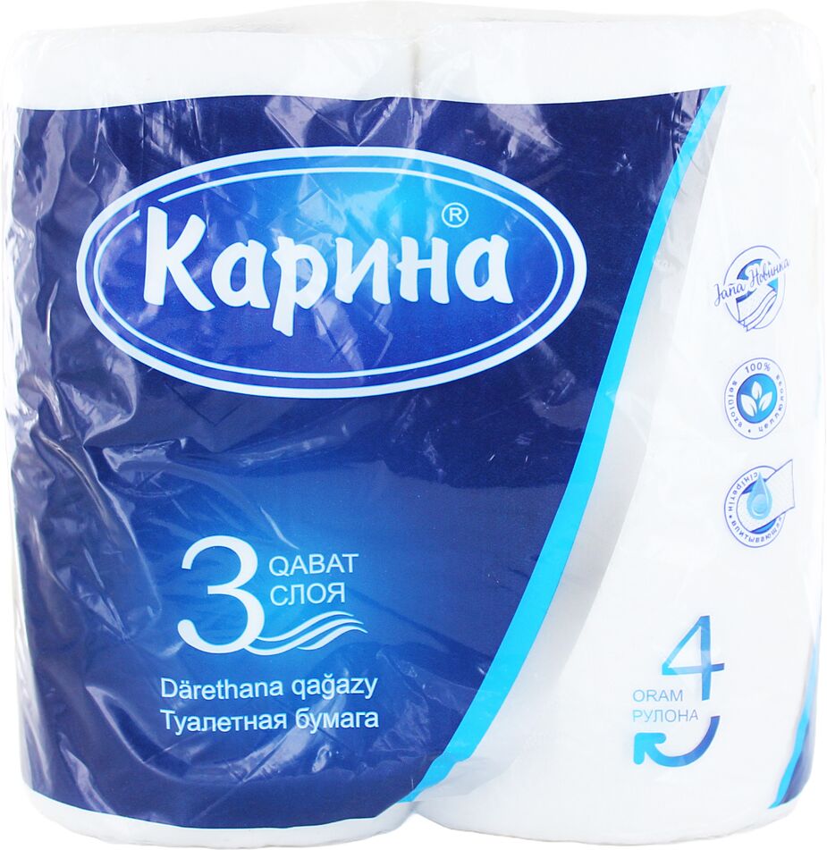 Toilet paper "Karina" 4 pcs

