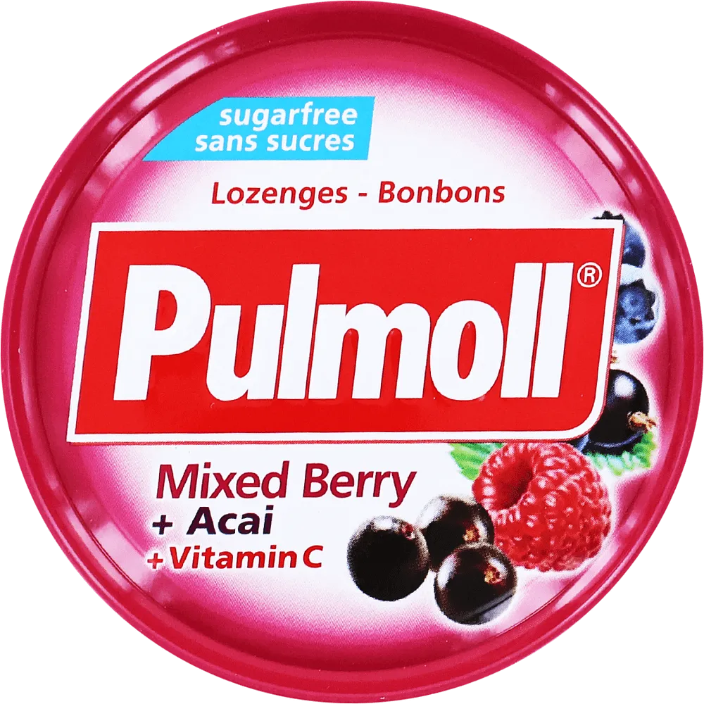 Berry & acai flavored drops “Pulmoll” 45g