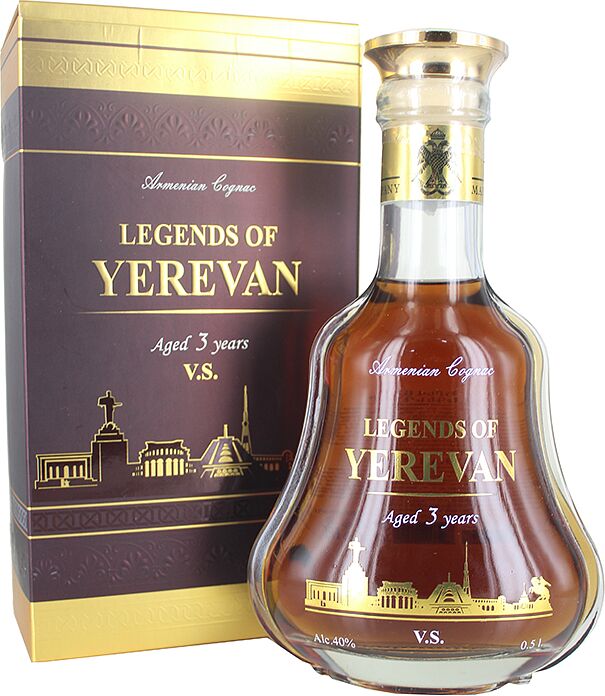 Armenian cognac "Легенды Еревана" 0.5l