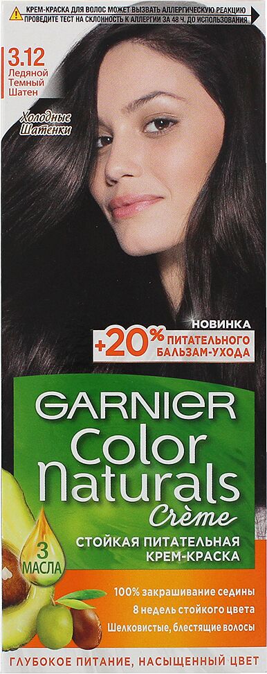 Մազի ներկ «Garnier Color Naturals Creme»  № 3.12

