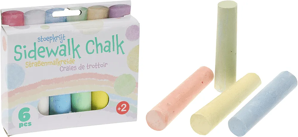 Colored chalks 6 colors