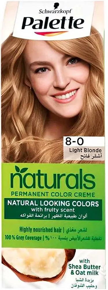 Hair dye "Palette Naturals N8-0"
