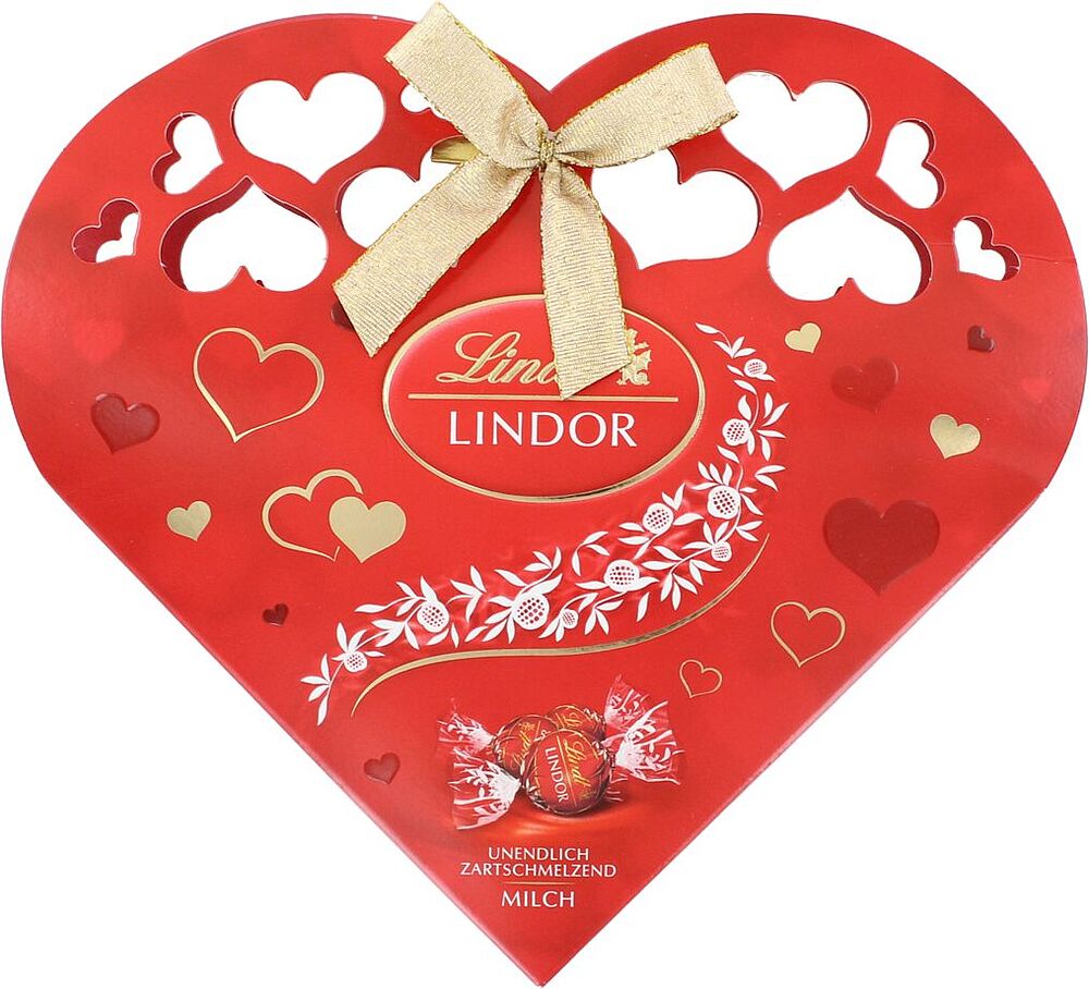 Շոկոլադե կոնֆետների հավաքածու «Lindt Lindor Heart» 112գ