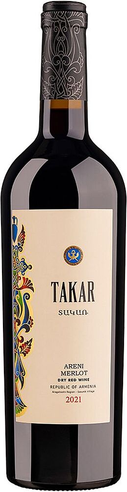 Red wine "Takar Areni Merlot" 0.75l
