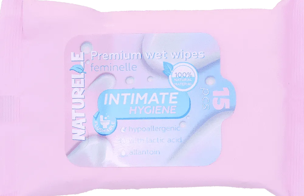 Intimate hygiene wet wipes "Naturelle Premium Intimate" 15 pcs.
