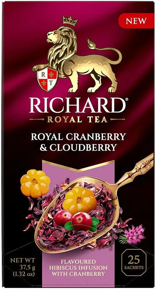 Fruit tea "Richard Royal Cranberry & Cloudberry" 25*1.5g

