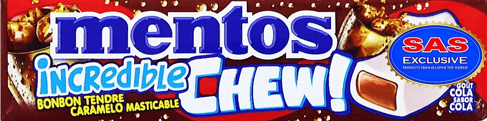 Chewing candy with cola flavor "Mentos Incredible Chew" 45g

