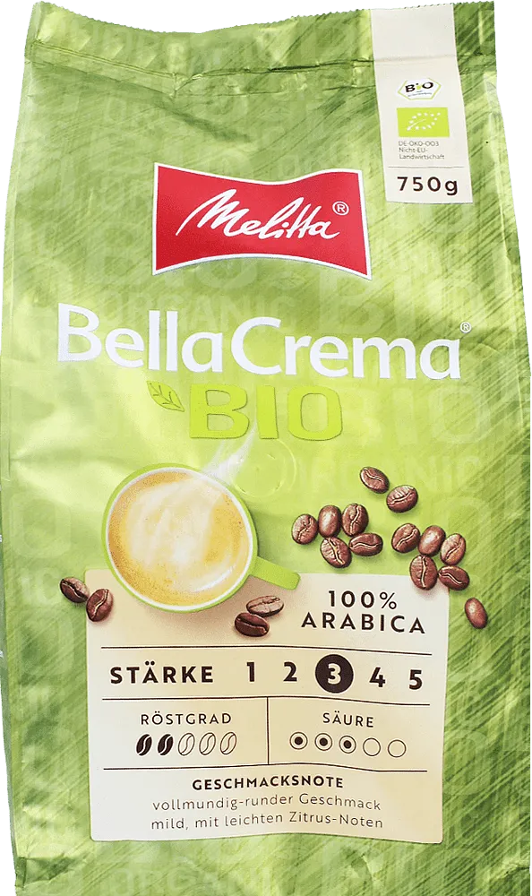 Coffee beans "Melitta Bella Crema Bio" 750g