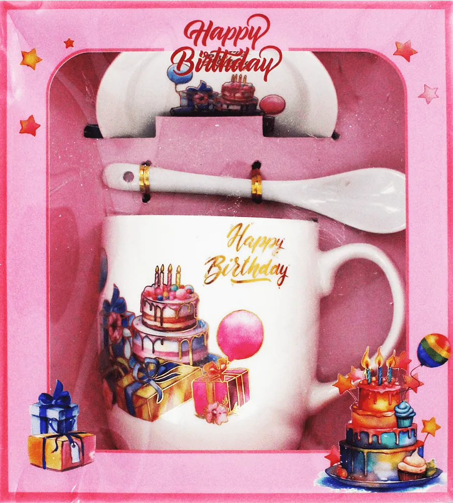 Kid's tableware set "Happy Birthday" 3 pcs
