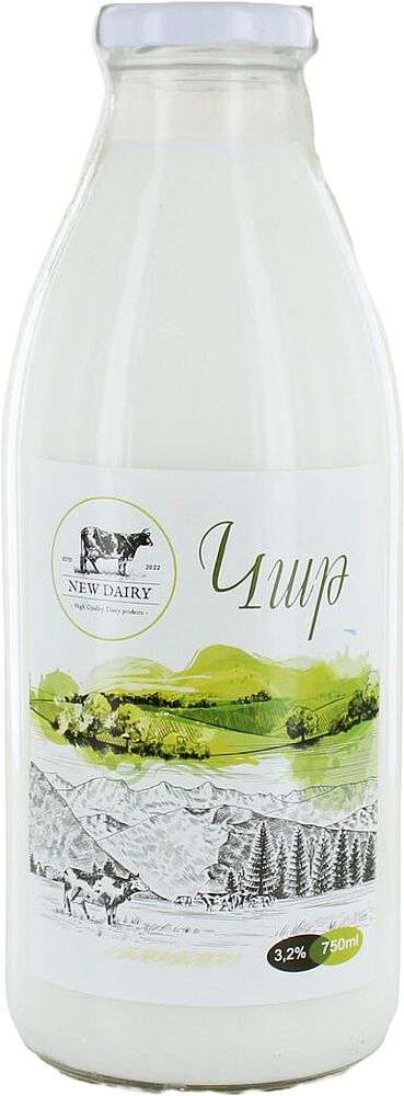 Milk "New Dairy" 750ml, richness: 3.2%
