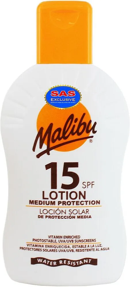 Sunscreen lotion "Malibu 15 SPF" 200ml