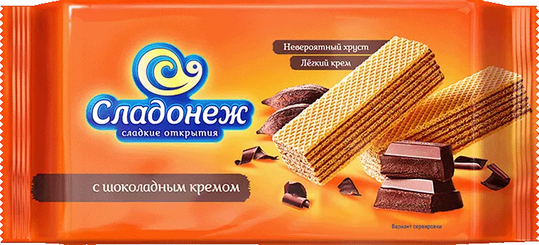 Вафли с шоколадным кремом "Сладонеж" 170г