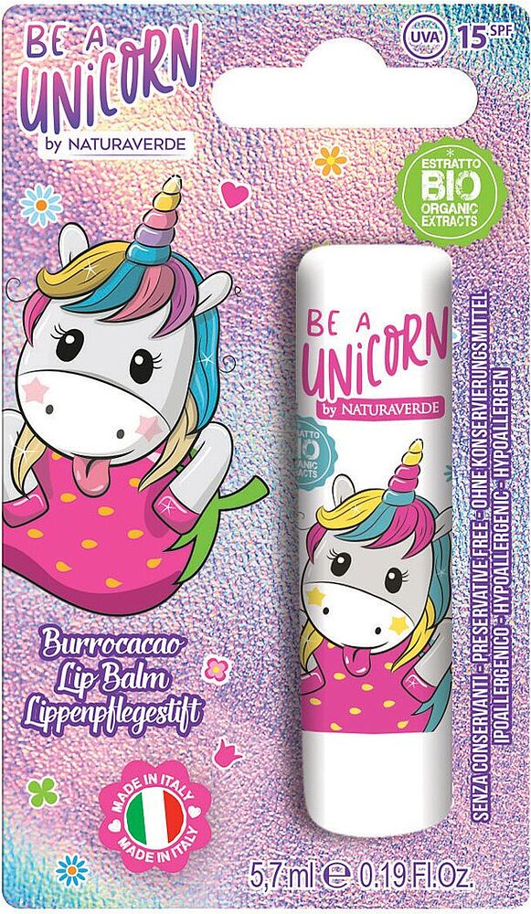 Lip balm for children "Naturaverde Bio Unicorn" 5.7ml
