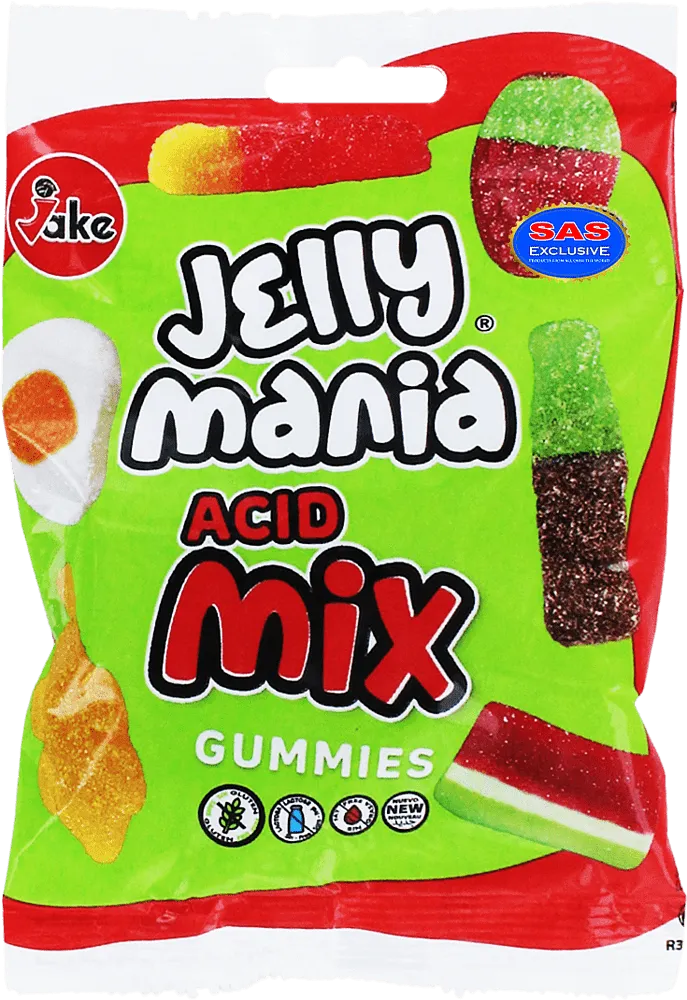Jelly candies "Jake Jelly Mania Acid Mix" 100g
