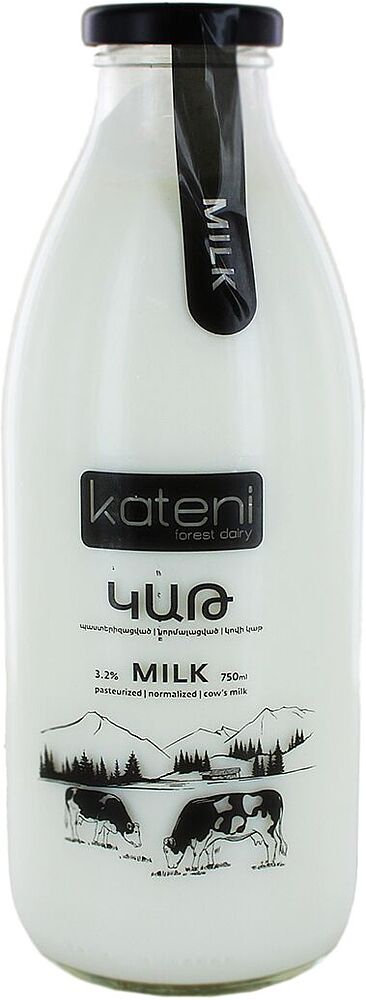 Milk "Kateni" 750ml, richness: 3.2%
