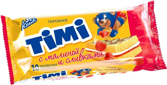 Biscuit with cream & raspberry filling "Konti Timi" 330g