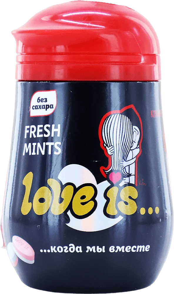 Refreshing candies with strawberry flavor "Love is" 45g
