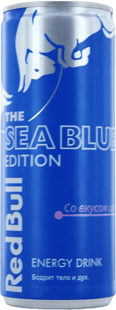 Energy carbonated drink with irga berry flavor "Red Bull The Sea Blue Edition" 0.25l