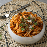 Fettuccine with Bolognese sauce