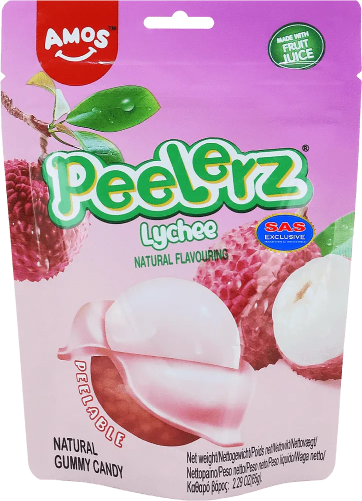 Մաստակ-կոնֆետ լիչիի «Amos Peelerz Lychee» 65գ

