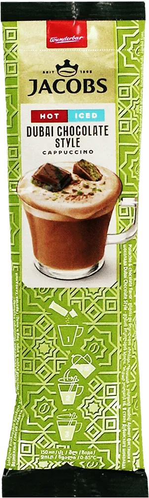 Instant coffee "Jacobs Cappuccino Dubai Chocolate" 19.5g