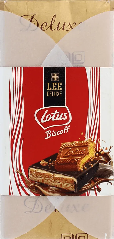 Chocolate bar with cookie cream "Lee Deluxe Lotus Biscoff" 200g ± 3%
