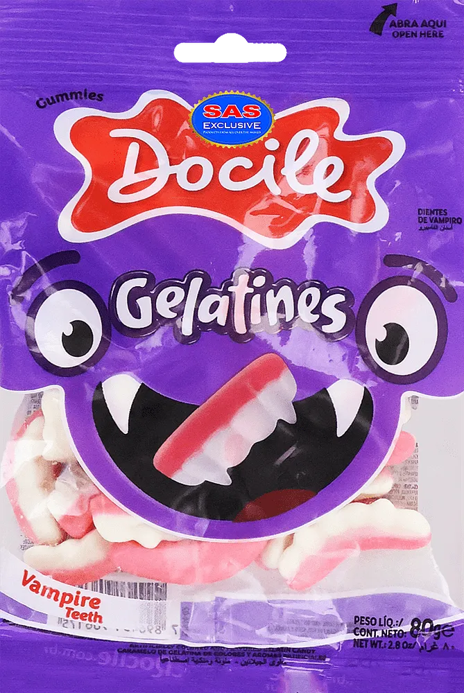 Jelly candies "Docile Gelatines Vampire Teeth" 80g
